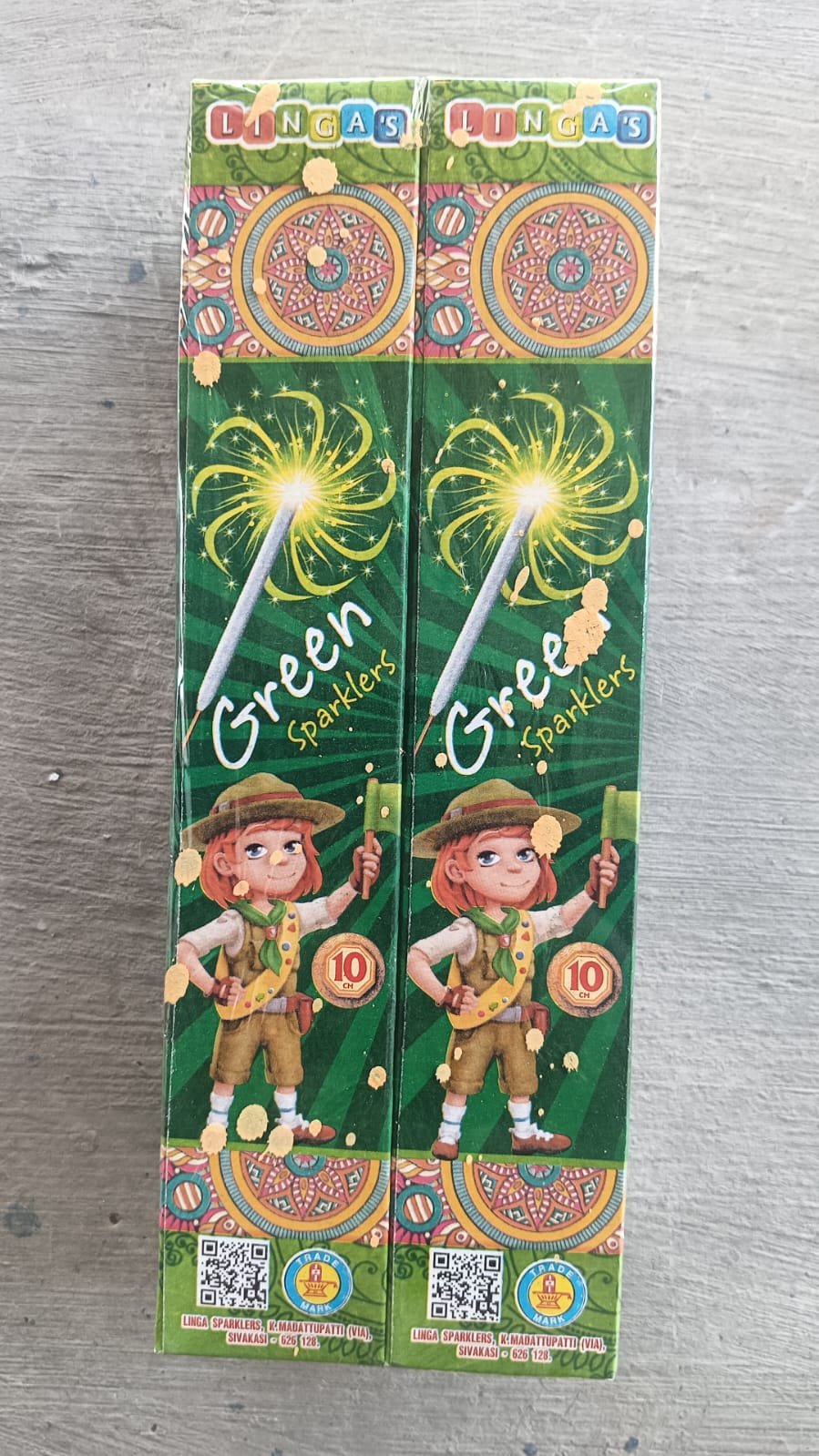 10 cm Green Color Sparklers (10 pcs)