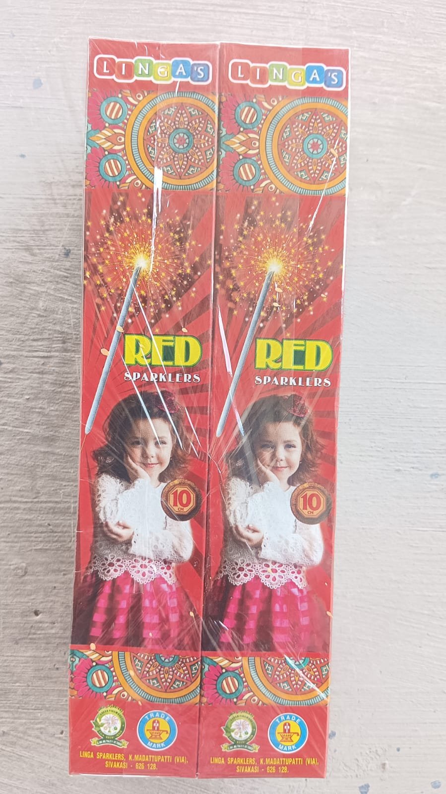 10 cm Red Color Sparklers (10 pcs)